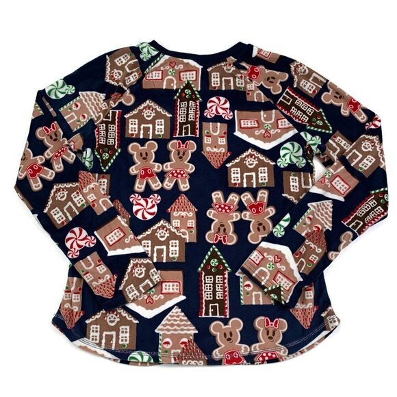 Disney Mickey & Minne Mouse Gingerbread Super Soft Fleece Pajama Set Women's S - Picture 4 of 9